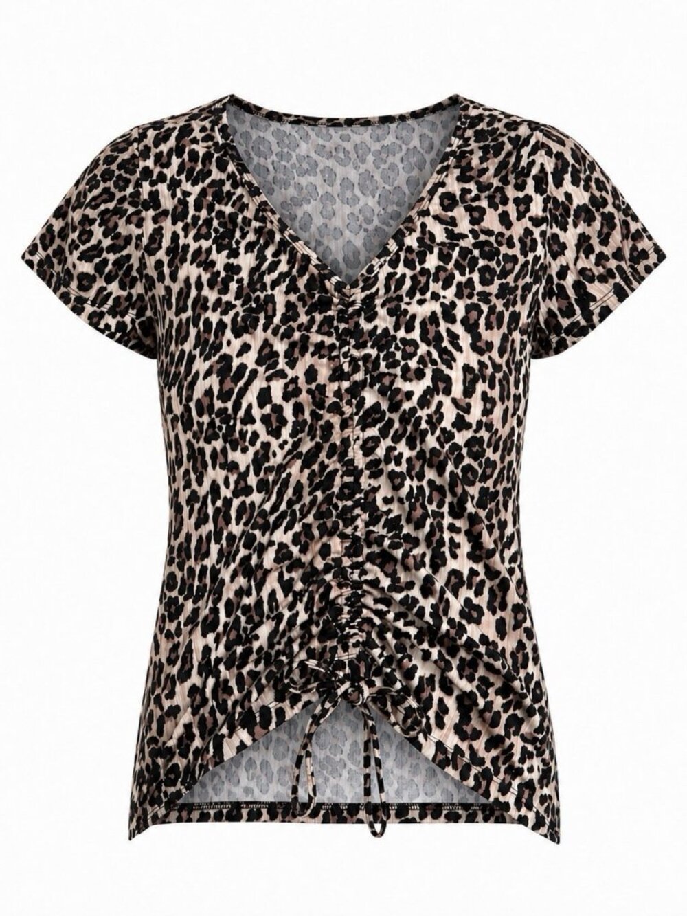 Full Circle Trends Leopard Print Top Junior’s Size L